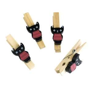   Black Cat]   Wooden Clips / Wooden Clamps / Mini Clips Electronics