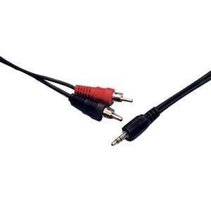 6FT 3.5mm Mini Plug to RCA Hook Computer To Stereo 6 FT 