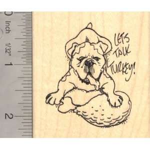   Thanksgiving Rubber Stamp Lets Talk Turkey Dog Arts, Crafts & Sewing
