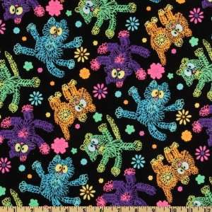 44 Wide Michael Miller Best Of Mark Doodle Cats Black Fabric By The 