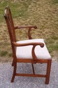 JAMESTOWN STERLING SOLID CHERRY ARM CHAIR CARVED CREST  