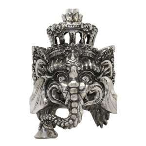  BALI Art~Ganesha Head Bronze Mask~HANDMADE~New