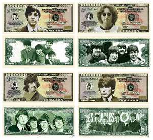 Beatles McCartney Lennon Starr Harrison Notes Set of 4  