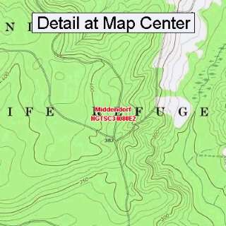 USGS Topographic Quadrangle Map   Middendorf, South Carolina (Folded 