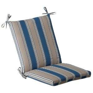  Outdoor Patio Furniture Mid Back Chair Cushion   Blue 