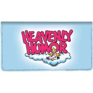  Heavenly Humor Printed Leather Checkbook Cover Office 
