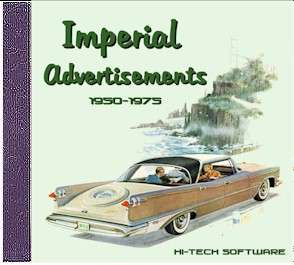 Vintage Chrysler Imperial Ads CD ROM 1950 1975  