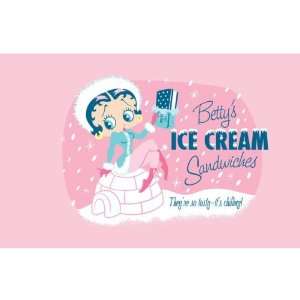  Betty Boop Ice Cream Sandwich Metal Sign