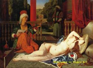 Odalisque with Female Slave Jean Ingres Repro oil paint  