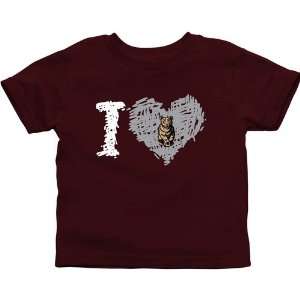 NCAA Montana Grizzlies Toddler iHeart T Shirt   Maroon  