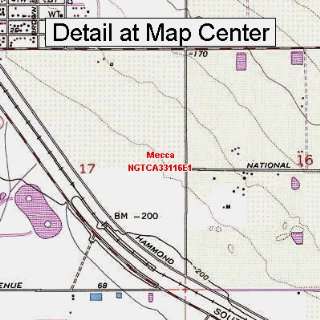  USGS Topographic Quadrangle Map   Mecca, California 