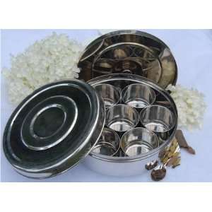 Spice Box   Indian Traditional Masala Qualty Steel Organizer (Small 