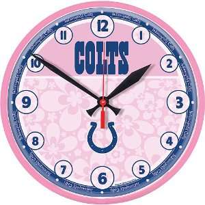 Wincraft Indianapolis Colts Pink Round Clock  Sports 