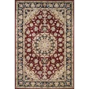  American Home Tabriz SP011 2 6 x 6 burgundy and black 