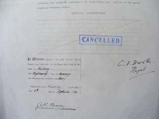   RAJAH Charles Vyner Brooke Document Grant Paper Sarawak 1930  