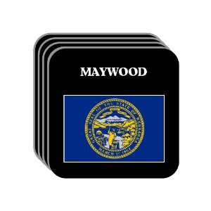 US State Flag   MAYWOOD, Nebraska (NE) Set of 4 Mini Mousepad Coasters