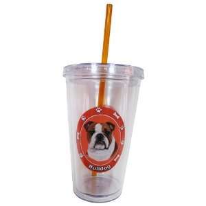   Bulldog Dog Clear Insulated Tumbler Grande To go Cup 