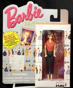 Barbie Keychain Picnic Cowgirl Model 1995 NIP Brown Hair  