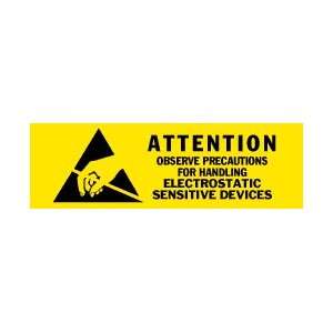 Attention Static Sensitive Devices Labels 5/8 X 2, asc 052, 1000 Per 