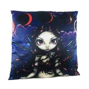  `Invoking The Eclipse` 14 in. X 14 in. Satin Throw Pillow 