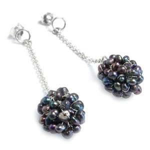 Pearl cluster earrings, Iridescence Jewelry