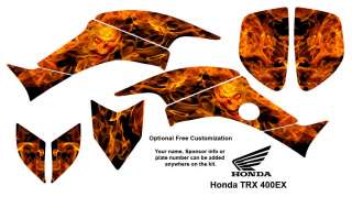 Honda TRX 400EX ATV Graphics Kit Flaming Skull 9001N  