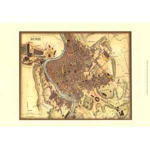 Map of Rome   Poster by Vision studio (14x11) 