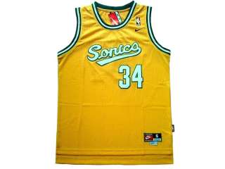 RAY ALLEN RETRO THROWBACK SONICS #34 SWINGMAN NBA JERSEY  
