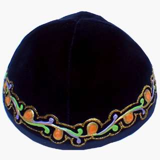  Kippah Velvet   Handpainted 74