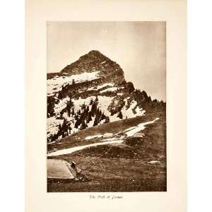  1929 Photogravure Dent Jaman Mountain Peak Bernese Alps 