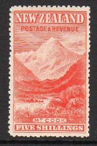 New Zealand 5/  Stamp c1898 Mounted Mint  