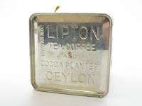 LIPTON CEYLON TEA PLANTER TIN EMPTY BOX  