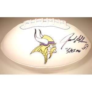  Jared Allen Autographed Minnesota Vikings Team Logo 