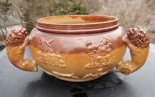 Antique Doulton Lambeth Type Stoneware 1860s Bowl  