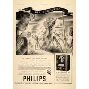  1935 Ad French Philips Radio Java Indonesian Dragon 