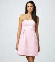 NWT Lilly Pulitzer BETSEY Pink Strapless DRESS 0 2 4 6 Lace  