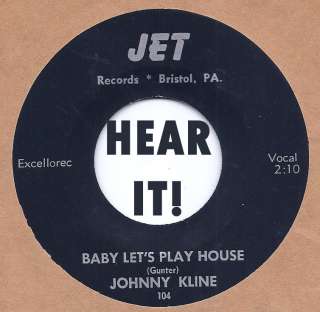 Rockabilly JOHNNY KLINE Baby lets Play House JET  