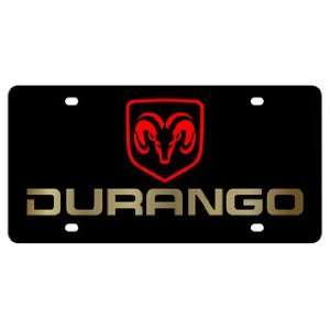  Dodge Durango License Plate on Black Steel Automotive