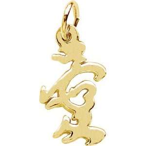  Rembrandt Charms Love Charm, Gold Plated Silver Jewelry