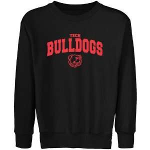 NCAA Louisiana Tech Bulldogs Youth Black Logo Arch Crew Neck Fleece 