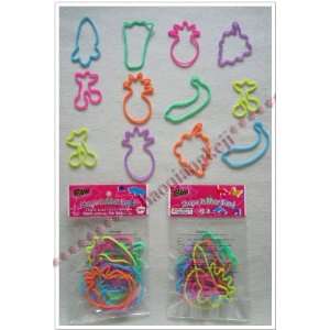  glow solid colors silicone bands shape rubber band 7200pcs 