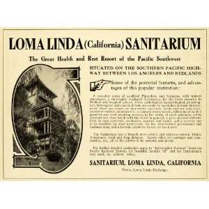  1912 Ad Loma Linda California Sanitarium Health Resort 