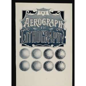   Print Aerograph Lithography Printing UNUSUAL   Original Print Home