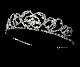   DIANA REPLICA Silver Bridal Tiara wedding veil gown prom pageant 3206s