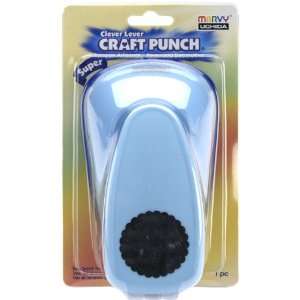  New   Clever Lever Super Jumbo Craft Punch Scallop Circl 
