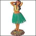 Dashboard Hula Doll   Hula Girl Posing (Green Skirt) Hawaii dashboard 