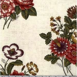   Wide Winterthur Floral Linen Fabric By The Yard Arts, Crafts & Sewing