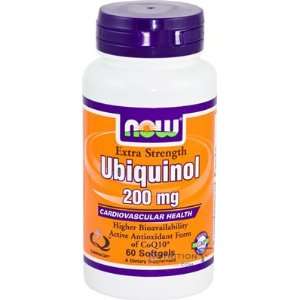  Now Extra Strength Ubiquinol 200mg, 60 Softgel Health 