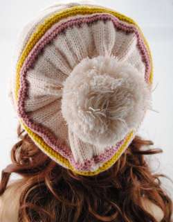 3colors Fashion Korea Women Winter Kint Beret Hat cap  
