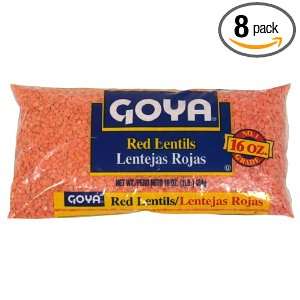 Goya Red Lentil Beans, 16 Ounce (Pack of Grocery & Gourmet Food